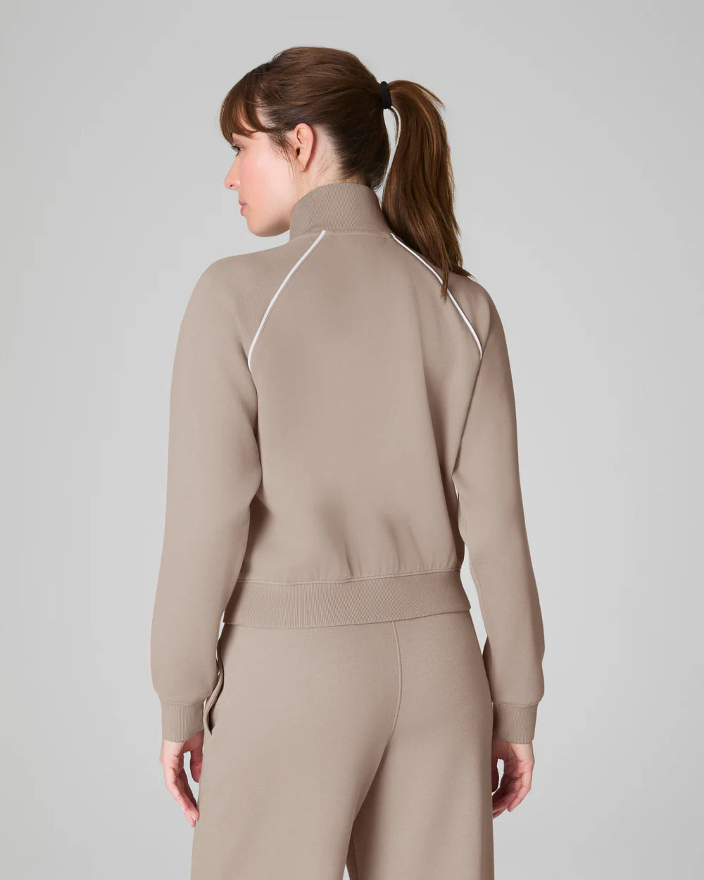 AirEssentials Pique Full Zip Track Jacket - Ashwood Spanx