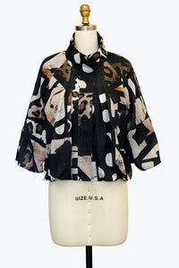 COLLAGE ART BALLOON SLV FULL ZIP JACKET