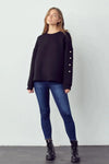 Katri French Scuba Pearl Top styled with Farrah Pearl Pant