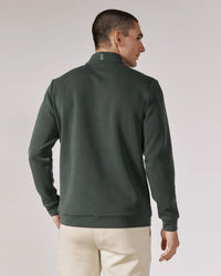 Soft stretch performance men’s quarter zip pullover – basil