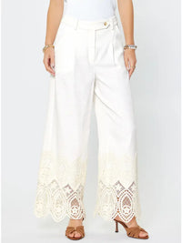 Crochet Lace Hem Pants