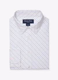 Leeward Dress Shirt - White Geo Dot