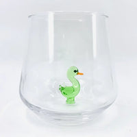 Duck Figurine Drinking Glass
