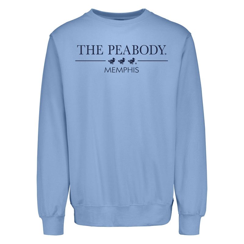 The Peabody Memphis Crewneck Sweatshirt - Grey - Columbia Blue