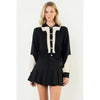 Colorblock Button Front Knit Cardigan Joh Apparel