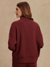 Hawley Half-Zip Sweat - New Maroon VARLEY