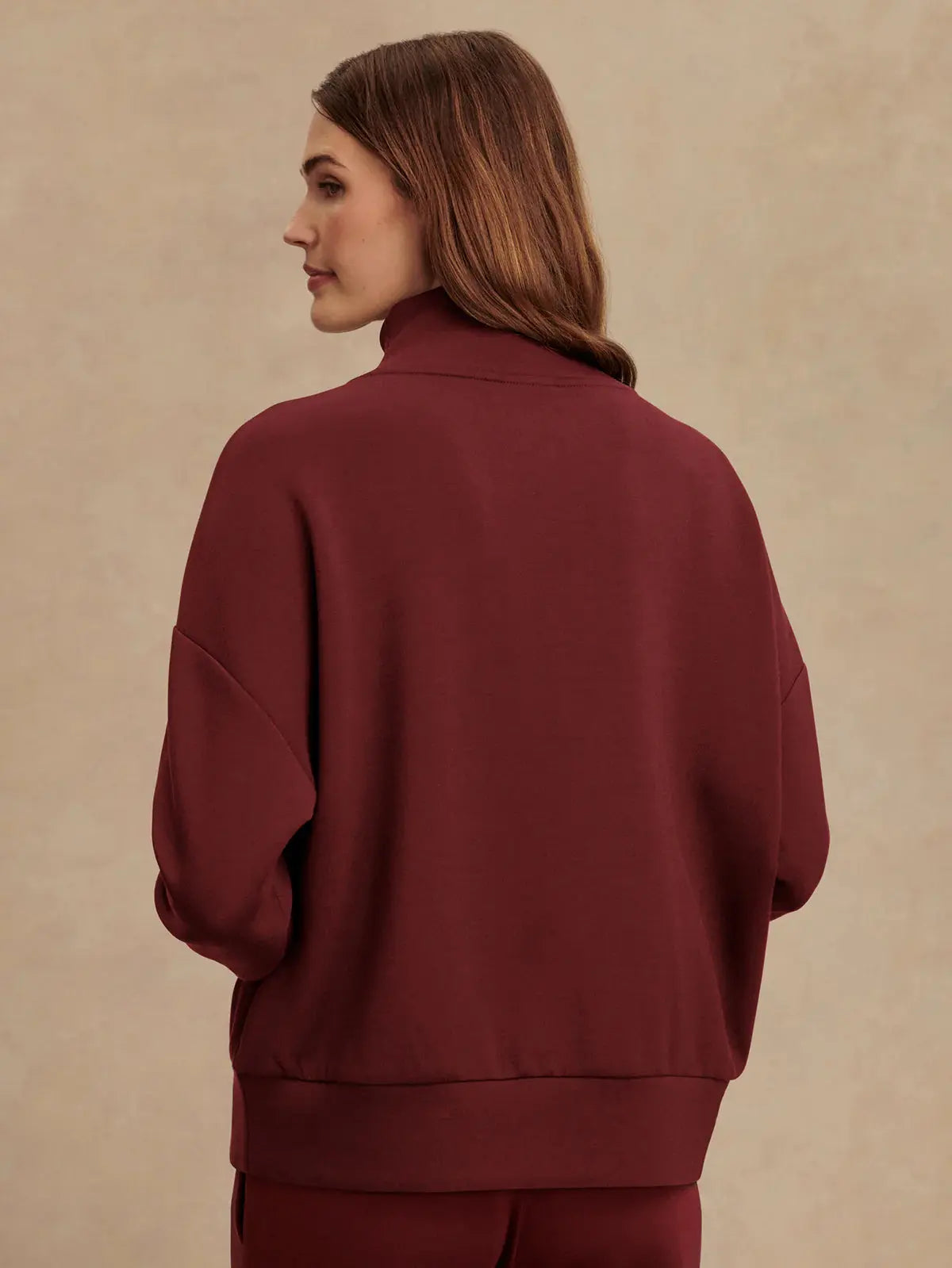 Hawley Half-Zip Sweat - New Maroon VARLEY