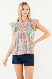 Flutter Floral Top