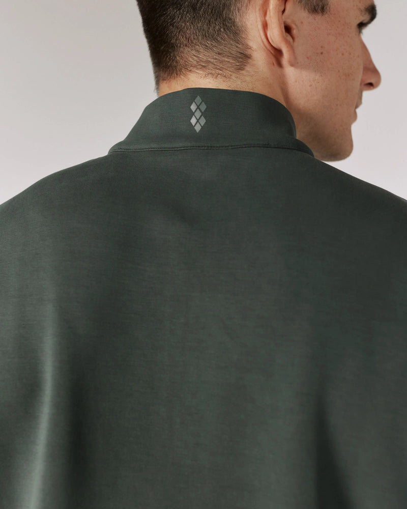 Rev Quarter Zip - Basil 7 Diamonds