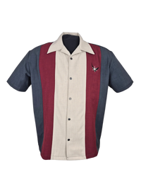 Atomic Mad Men Bowling Shirt Charcoal/Burgundy