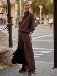 The Wide Leg Pant 30" - Coffee Bean Marl VARLEY
