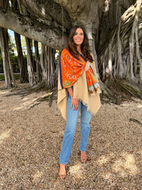 Pull Through Wrap - Orange Bit/Beige