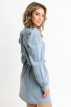 Denim Puff Sleeve Dress