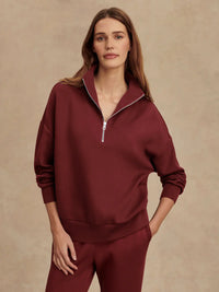 Hawley Half-Zip Sweat - New Maroon VARLEY
