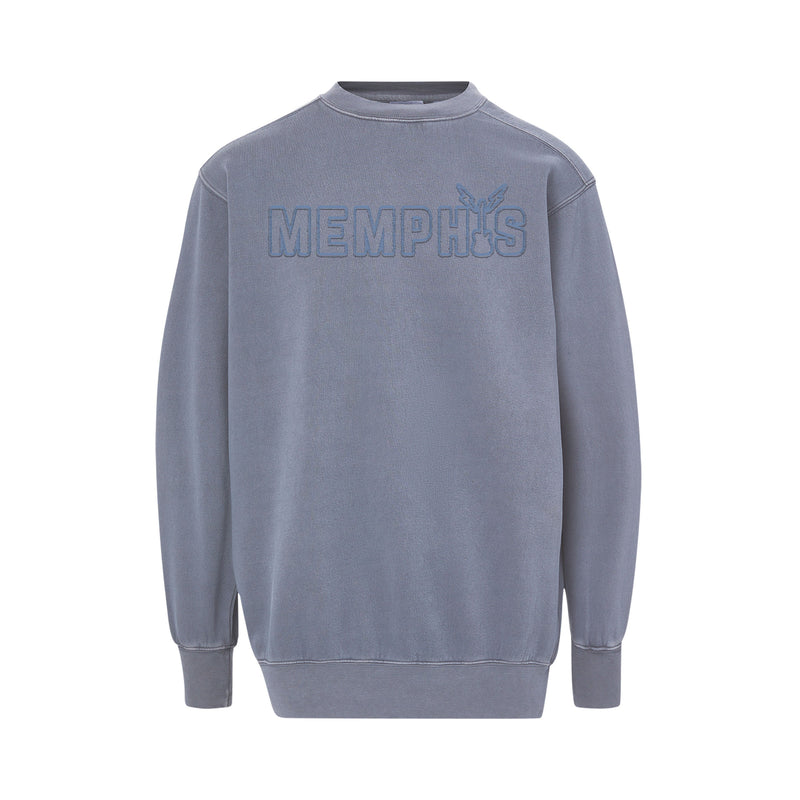 Memphis Guitar Sweatshirt - Oxford Blue Memphis Pop-Up