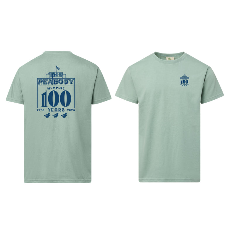 Peabody Hotel 100 Years Tee - Greenstone