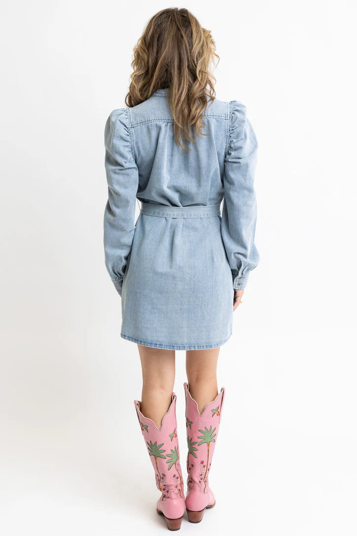 Denim Puff Sleeve Dress