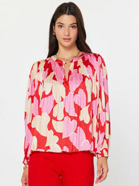 Heart Motif Pleated Blouse