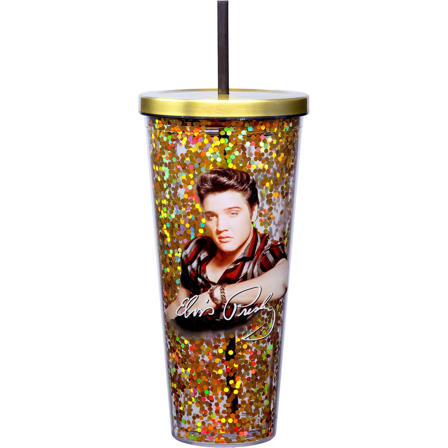 Elvis 32oz Glitter Cup