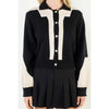 Colorblock Button Front Knit Cardigan Joh Apparel