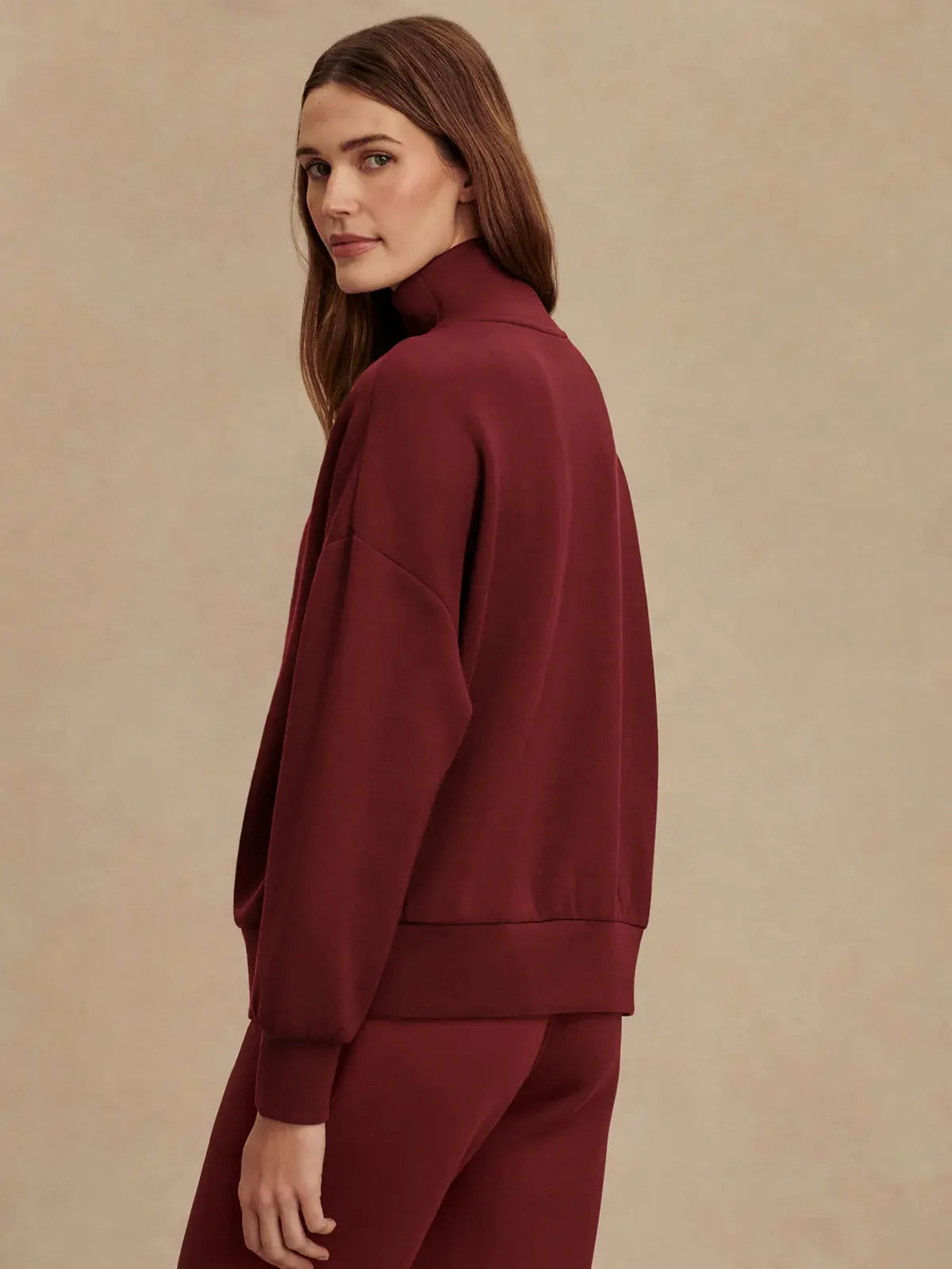 Hawley Half-Zip Sweat - New Maroon VARLEY