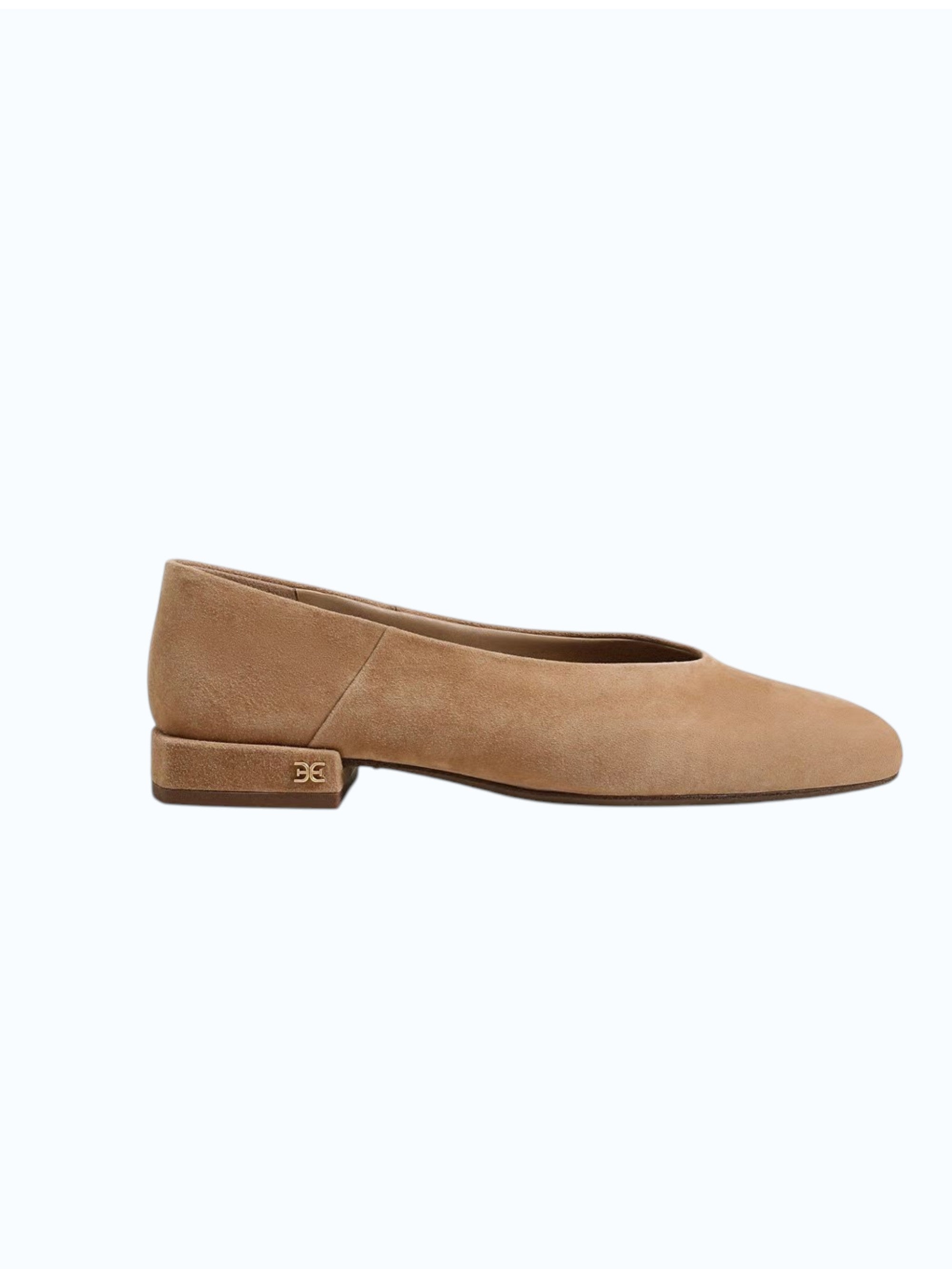 Kasey Square Toe Ballet Flat - Cyprus Tan Suede