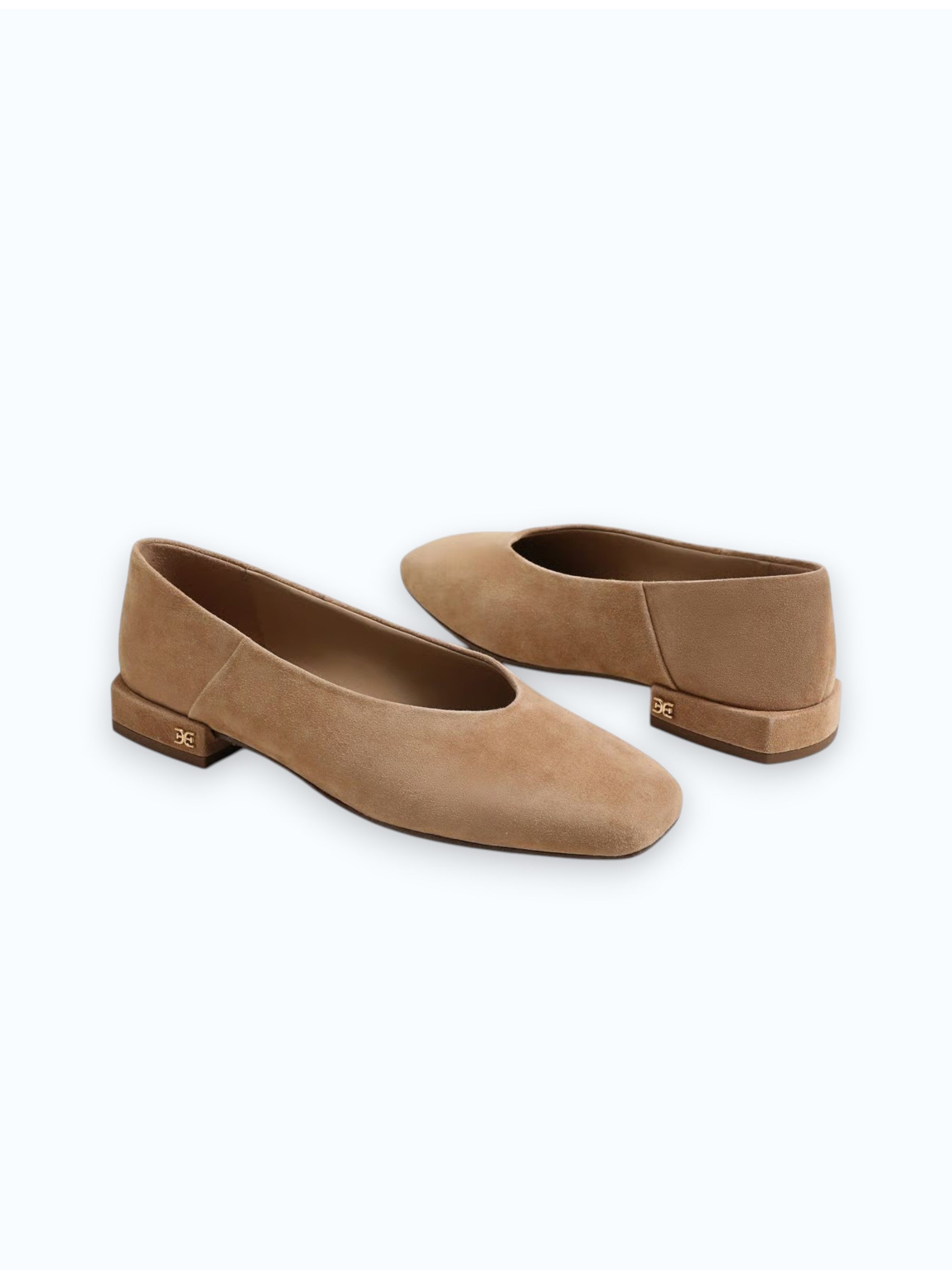 Kasey Square Toe Ballet Flat - Cyprus Tan Suede