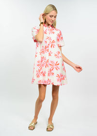 Pink Floral Shirt Dress