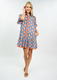 Scalloped Shirt Dress