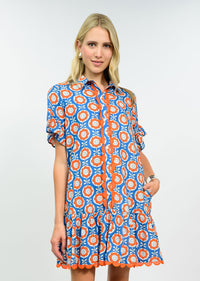 Scalloped Shirt Dress