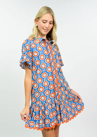 Scalloped Shirt Dress