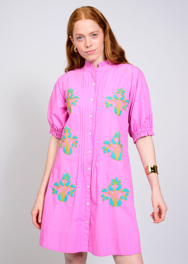 Block Embroidery Dress