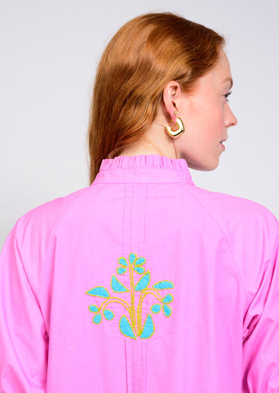 Block Embroidery Dress