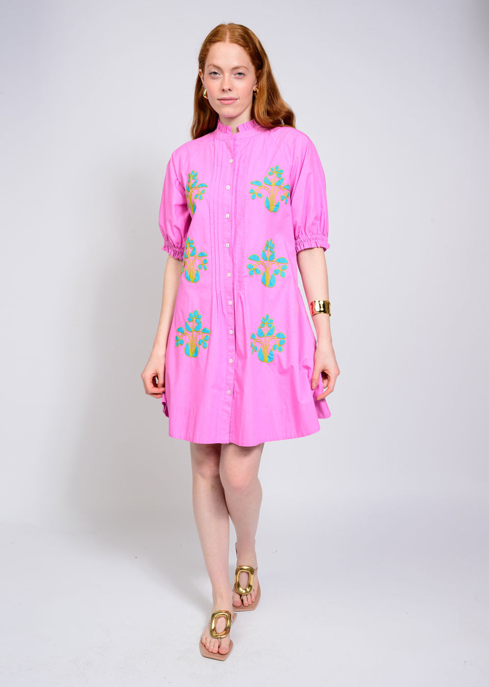Block Embroidery Dress