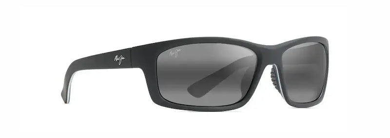 Kanaio Coast - Matte Soft Black with White and Blue Maui Jim