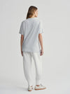 Leighton Boyfriend Tee -  Light Grey Marl