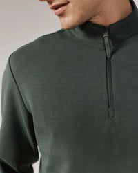 Rev Quarter Zip - Basil 7 Diamonds