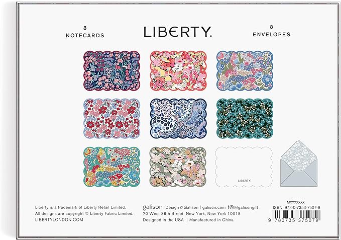 Galison Liberty Scalloped Shaped Notecard Set