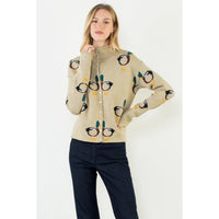 Duck Print Cardigan