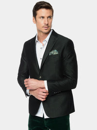 GREEN COLDEN WOVEN BLAZER