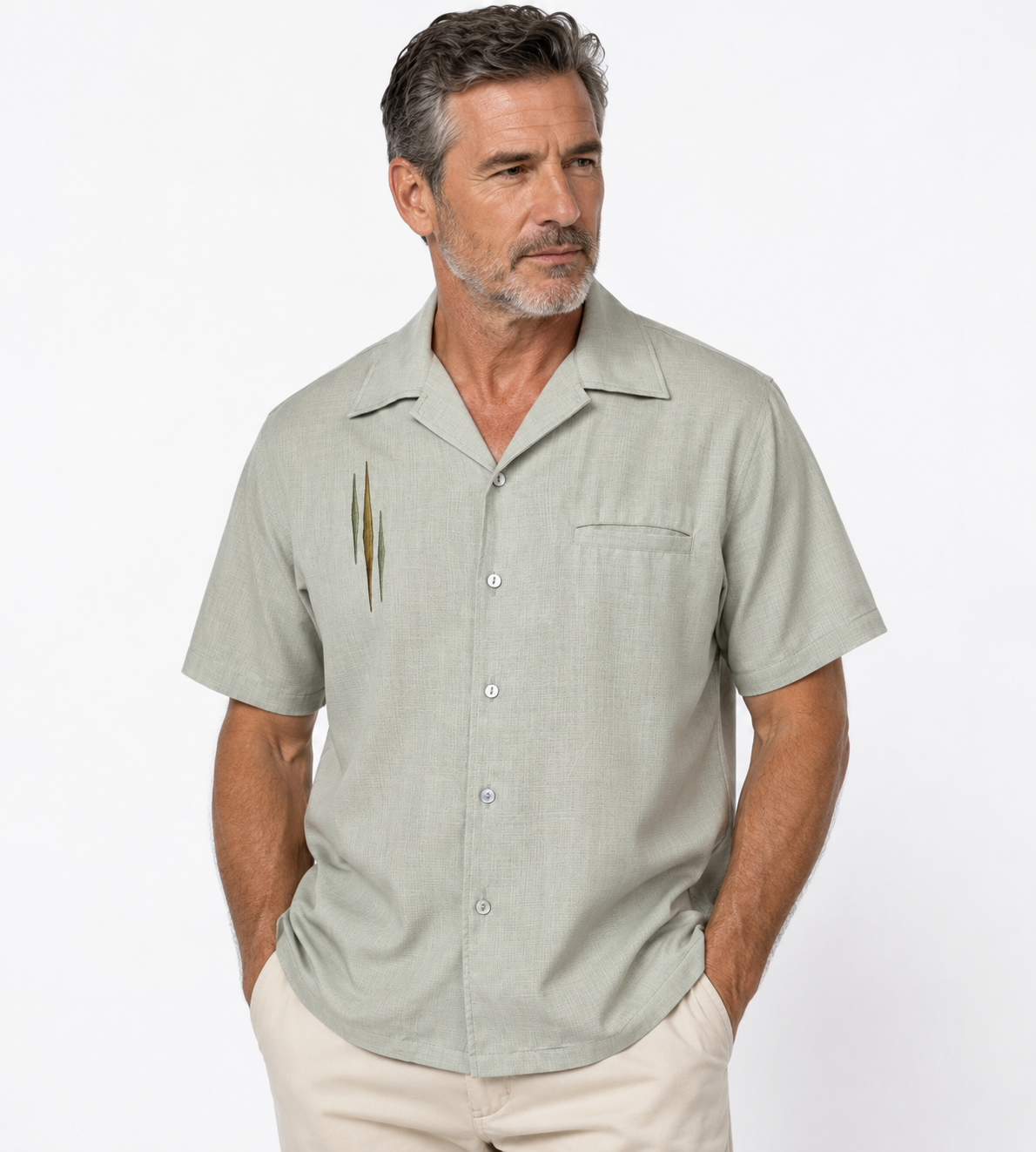 The Triple Diamond Retro Shirt - Sage