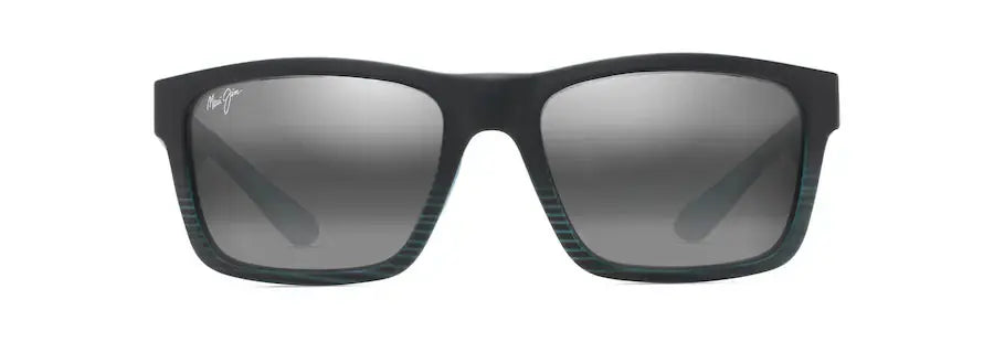 The Flats Sunglasses - Black w/ Teal Stripes Maui Jim