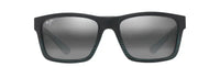 The Flats Sunglasses - Black w/ Teal Stripes Maui Jim