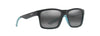 The Flats Sunglasses - Black w/ Teal Stripes Maui Jim