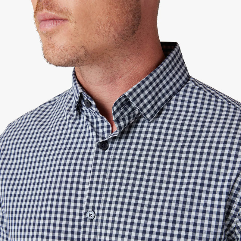 Leeward No Tuck Dress Shirt - Aluminum Gingham