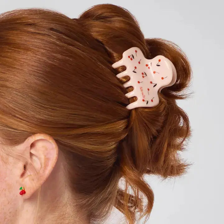 Recycled Plastic Medium Cloud Clip - Cherry Print Kitsch