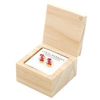 Treasure Box Earrings - Hot Pinl