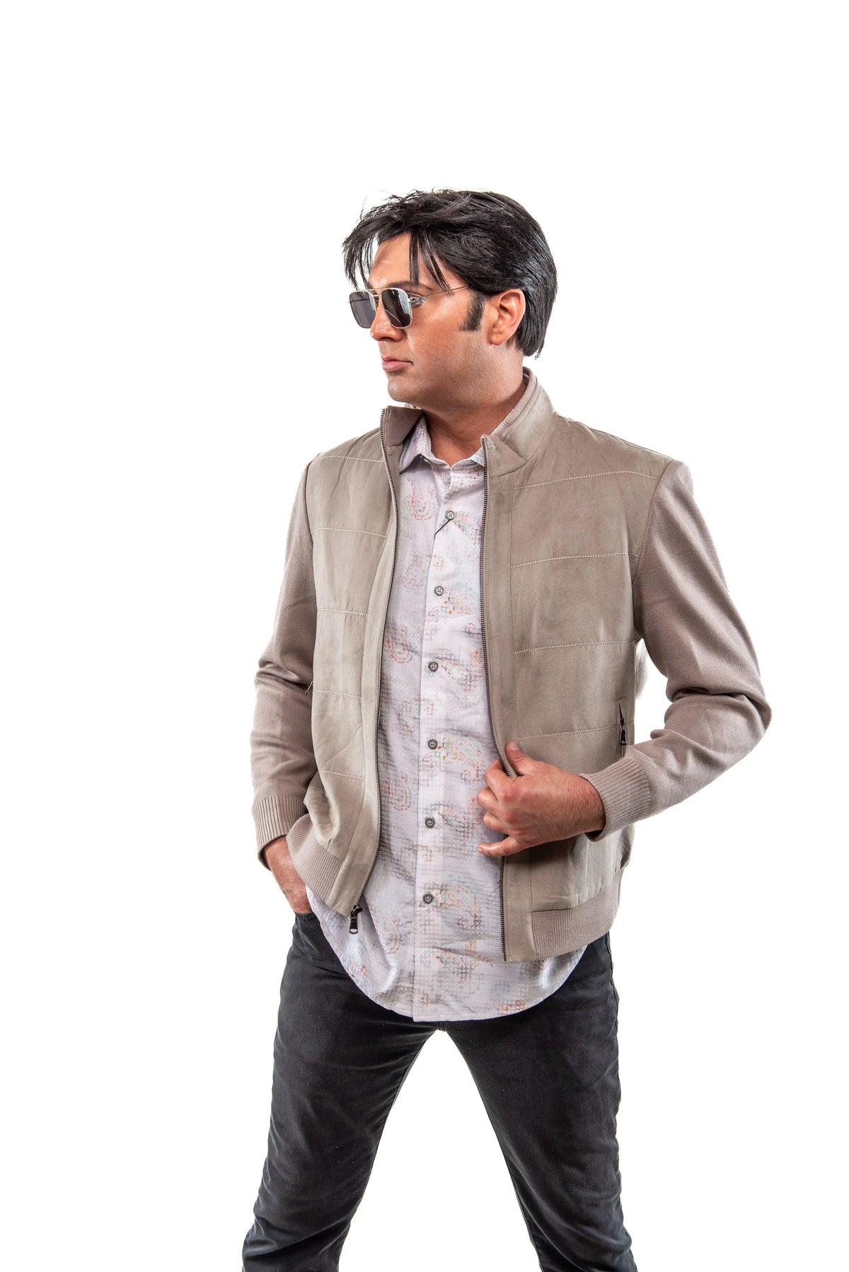 Gavin Pearl Suede Jacket ENZO