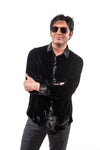 Ned Black Velvet Sport Shirt Lords of Harlech