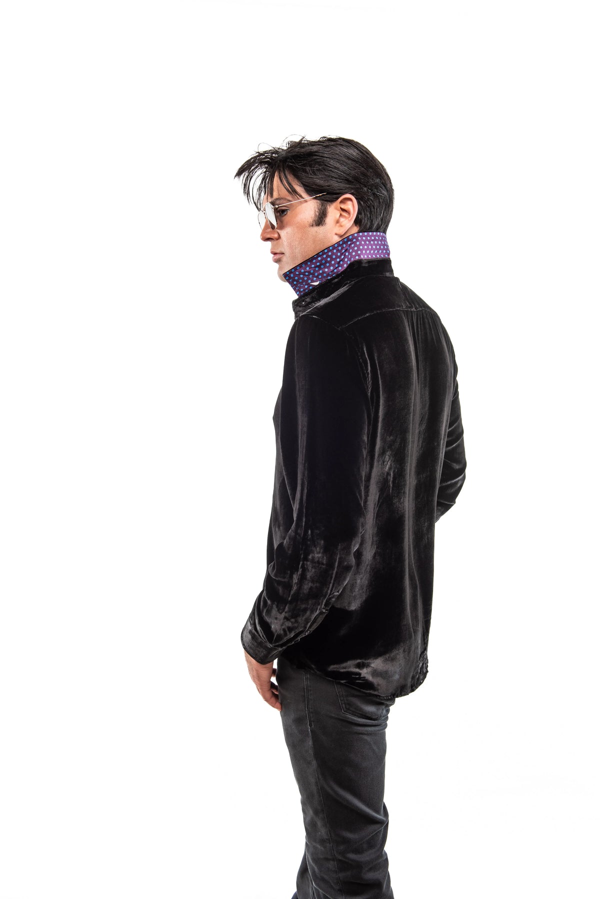 Ned Black Velvet Sport Shirt Lords of Harlech
